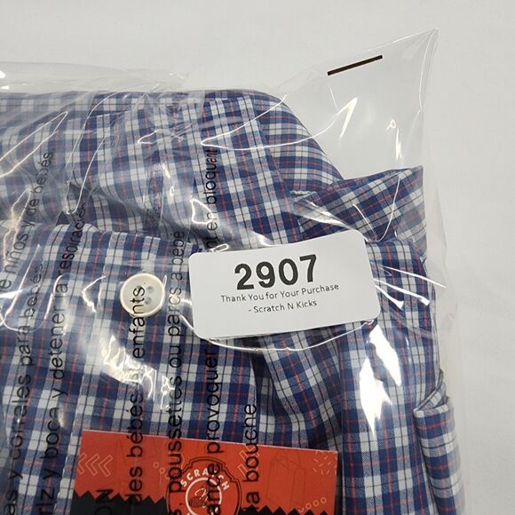 Mizzen & Main Men's Shirt Button Up Blue Check Performance Trim Fit Size 2XL - Picture 10 of 10